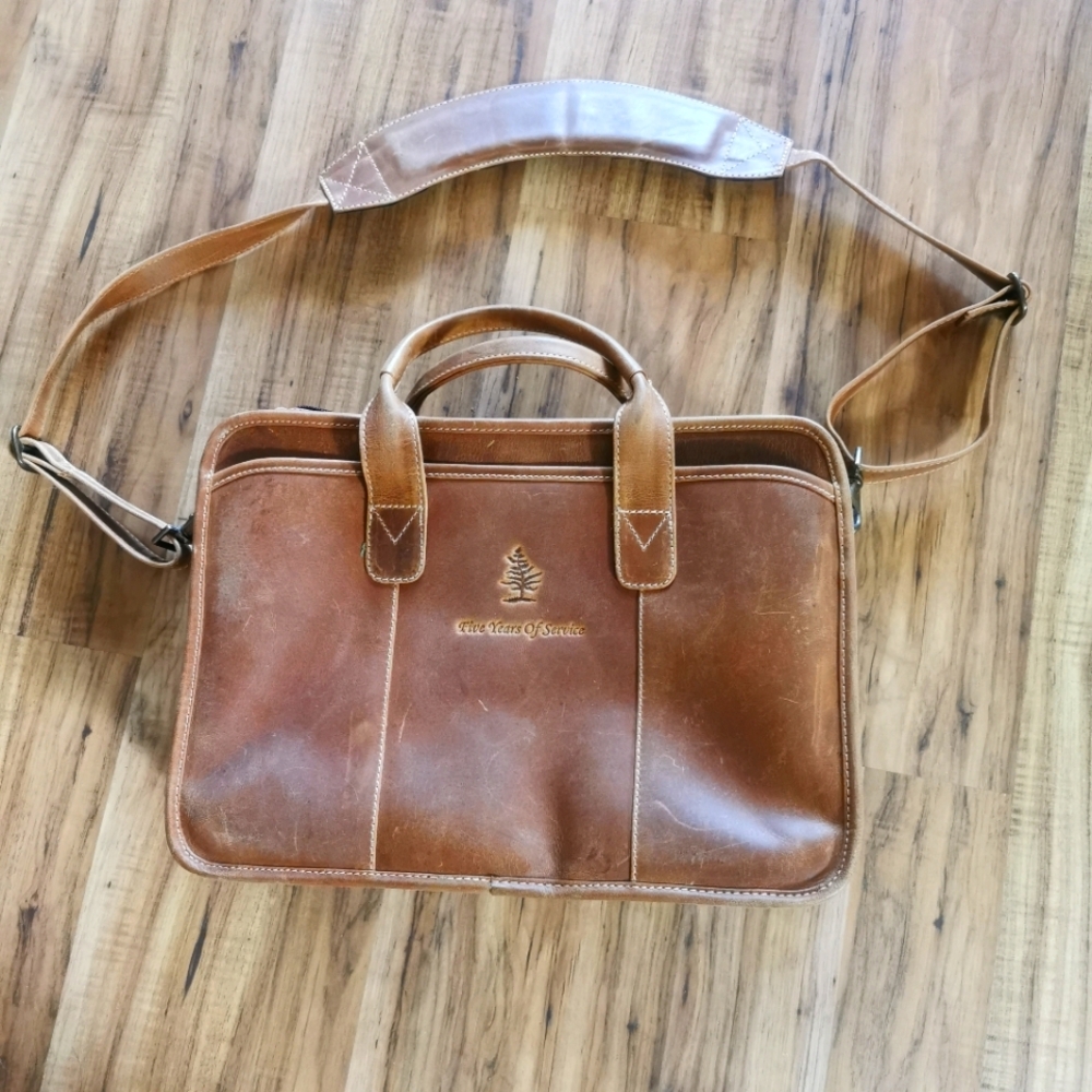 Bison Leather Computer Bag